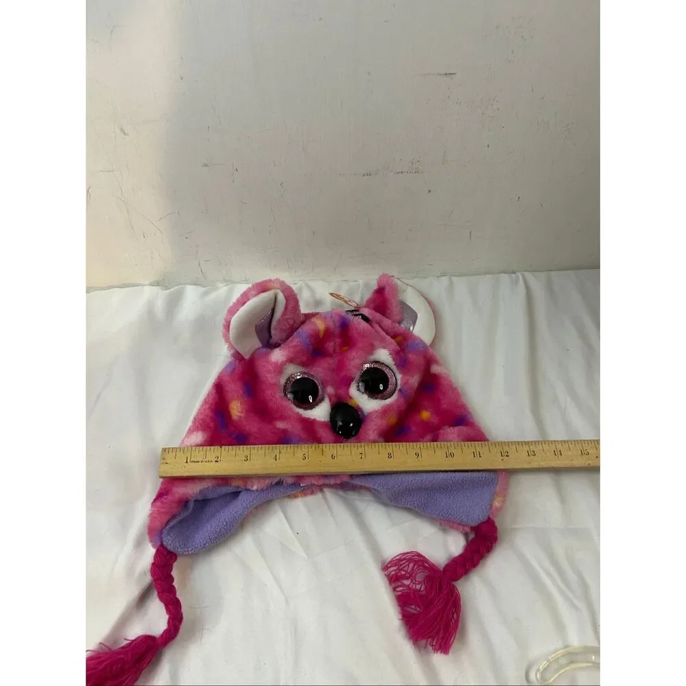 Ty Beanie Boo‎ hat Kasey Pink braids hard eyes